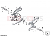 BMW Motorrad BMW 2024 S models S 1000 R (0E51, 0E53) Footpeg system