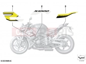 BMW Motorrad BMW 2024 S models S 1000 R (0E51, 0E53) Stick-on label