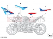 BMW Motorrad BMW 2024 S models S 1000 R (0E51, 0E53) Stick-on label  3