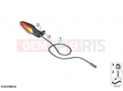BMW Motorrad BMW 2024 S models S 1000 R (0E51, 0E53) LED turn indicators, rear