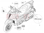 PIAGGIO Beverly 300 Deep Black E5 MY23 (EU) Plates - Emblems