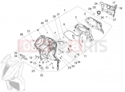 PIAGGIO BV 400 Deep Black E5 (CA, USA) Front glove-box - Knee-guard panel