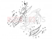 PIAGGIO Medley 200 E5+ (EU) Central cover - Footrests