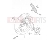 SUZUKI AY50 Y (2000) Katana 43B - REAR WHEEL (MODEL AY50W/WR Y)
