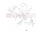 SUZUKI AY50W V (1997) Katana 7 - MUFFLER ( MODEL V, MODEL W EXCEPT P04)