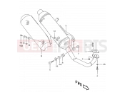 SUZUKI AY50W V (1997) Katana 7F - MUFFLER (MODEL  K1 P26)