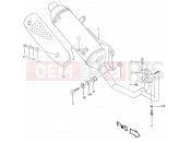 SUZUKI AY50WR Y (2000) Katana 7C - MUFFLER (MODEL X/Y P26)