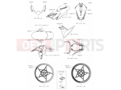 KAWASAKI Z900 70 kW (ZR900FRFBN) 61 Decals(Red)