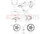 KAWASAKI Z900 70 kW (ZR900FRFBN) 62 Decals(Gray)