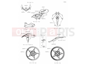 KAWASAKI Z900 (ZR900HNFBN) 62 Decals(White)