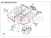 CFMOTO 2021 ATV CFORCE 450 (CF400AU-A) REAR PLASTICS