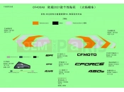 CFMOTO 2021 ATV CFORCE 450 (CF400AU-A) DECAL KITS(LAVA ORANGE)