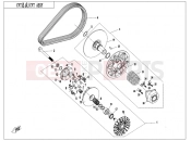 CFMOTO 2021 ATV CFORCE 450 (CF400AU-A) CLUTCH @^ CVT ASSY.(18g WEIGHT ROLLER) - E05-A-V2