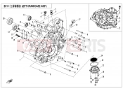 LEFT CRANKCASE ASSY - E01-1 - CFMOTO CFORCE 450 (CF400AU-B) 2017