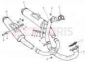 DUCATI 1993 Superbike 888 SP5 EXHAUST SYSTEM » EXHAUST SYSTEM