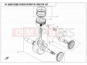 CFMOTO ZFORCE 500 (CF500US) CRANKSHAFT@^CONNECTING GOD@^PISTON ASSY - E04