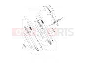 Triumph 2024 SCRAMBLER 1200 X Front Forks & Lower Yoke