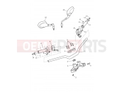 Triumph 2025 TRIDENT 660cc CB1390 > CN4039 Handlebars, Top Yoke & Mirrors