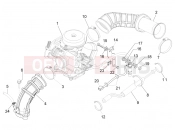 Carburettor, assembly - Union pipe - Piaggio Typhoon 50 4T E2 (CA, US) 2025