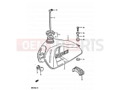 SUZUKI DR125S D (1983) 34 - FUEL TANK (E02, E04, E15, E18, E21)