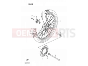 38 - FRONT WHEEL - Suzuki DR200 M (1991)