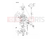 9A - CARBURETOR (MODEL N/P/R,EXCEPT E24) - Suzuki DR350S L (1990) (E02)