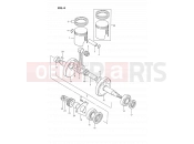 SUZUKI DS80 H (1987) (E03) 4 - CRANKSHAFT