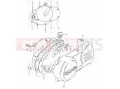SUZUKI DS80 V (1997) (E03,E28,E33) 3 - CRANKCASE COVER