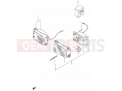 25 - FRONT TURN SIGNAL LAMP (E01,E30,E43,E45,E71,P01) - Suzuki FB100 / FB100D V (1997)