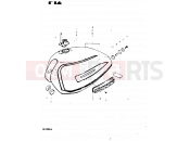 SUZUKI GS1000G X (1999) 52 - FUEL TANK (MODEL T, MODEL X : E22, E25)