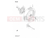 SUZUKI GS500FH K7 (2007) (P02,P19,P54) 58 - FRONT WHEEL
