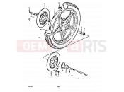 SUZUKI GS550D T (1996) 51 - FRONT WHEEL (FOR CAST WHEEL)