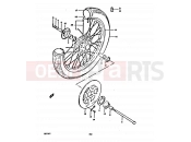 SUZUKI GS550D T (1996) 52 - FRONT WHEEL (FOR SPOKE WHEEL/SINGLE DISK)