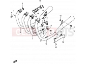 15 - MUFFLER (MODEL E) - Suzuki GSX750ES / GSX750EF / GSX750E E (1984)