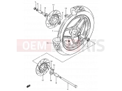 60 - FRONT WHEEL (GSX750ESE/EFE E06, E24) - Suzuki GSX750ES / GSX750EF / GSX750E E (1984)