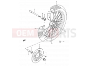 37 - FRONT WHEEL - Suzuki LS650 M (1991) Savage (E03,E28,E33)