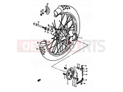 SUZUKI RM125 E (1984) 27 - FRONT WHEEL (MODEL E)