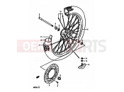 SUZUKI RM250 H (1987) 36 - FRONT WHEEL