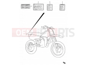 43 - LABEL - Suzuki RM80 H (1987) (E03,E28,E33)