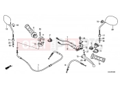 HONDA NSC110MPDC NSC110MPD 2012 F-4 HANDLE LEVER / SWITCH / CABLE