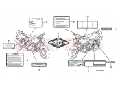 HONDA CB1300A9 CB1300 Super Four ABS 2009 F-36 WARNING LABEL (CB1300 / CB1300A)