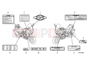 HONDA CBF10008 CBF1000 2008 F-36 WARNING LABEL