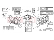 HONDA CBF1000FB CBF1000F 2011 F-49 WARNING LABEL