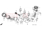 HONDA VFR800A2 INTERCEPTOR ABS 2002 E-13 CRANKSHAFT / PISTON