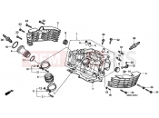 HONDA VT1100C32 Shadow 2002 E-2-1 CYLINDER HEAD (REAR)