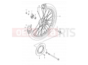 57A - FRONT WHEEL (MODEL R P09) - Suzuki TS125ER Z (1982)