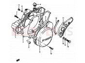 SUZUKI TS250X K (1989) 5 - CRANKCASE COVER